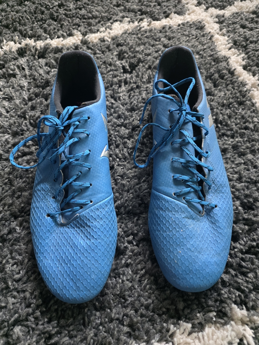 Messi 6.3 adidas  Men's Bright Blue Athletic Soccer Cleats  Size 11.5